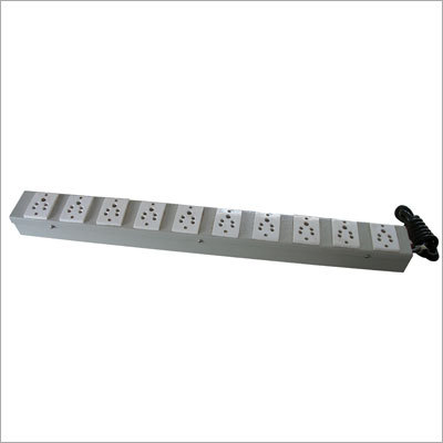 Rack Accessories - Plastic, 4cm Height x 10cm Width x 1m Length | 10A, Durable Design, Easy Installation, 8 Outlets, Space Saving