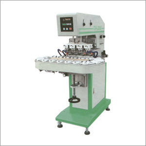 Pneumatic 4 Color Pad Printer with Conveyor