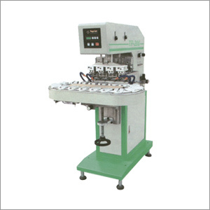 Pneumatic Four Color Pad Printer With Conveyor