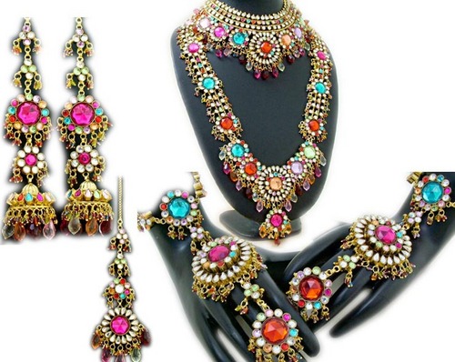 ARTIFICIAL HEAVY KUNDAN JEWELLERY SET