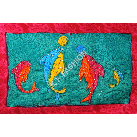 Hand Print Pareos - Cotton, 50x70 Inches, Teal | Dolphin Theme, Hand-Printed, Lightweight Beachwear