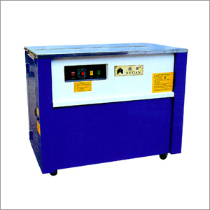 Box Strapping Machine - Stainless Steel, Blue Color | Versatile and Durable for Efficient Packaging