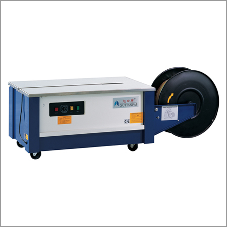 Semi-Automatic Strapping Machine - 1490x565x460mm | Stainless Steel, Blue Finish, Instant Heating, 1.5 Sec Strapping Speed, Electromagnetic Clutch, Energy-Saving Auto Stop