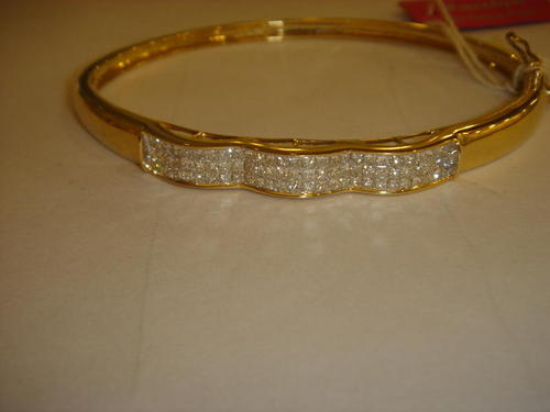 Diamond Bangle With 18 K. Gold