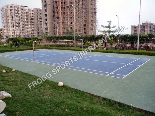 Blue Synthetic Badminton Courts