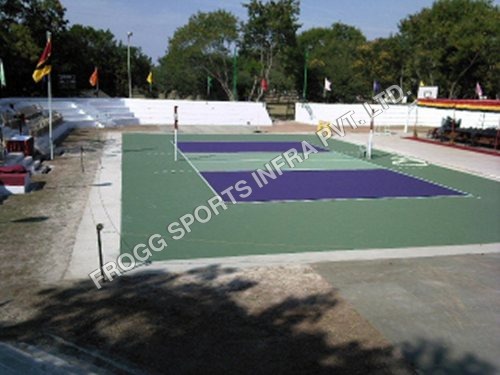 Blue Synthetic Volleyball Courts