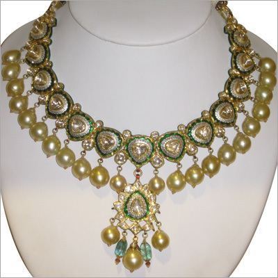 Designer Necklaces - Gold, 16-18 Inches | Handcrafted, Elegant Design, Gemstone Accent, Traditional Setting, Statement Style