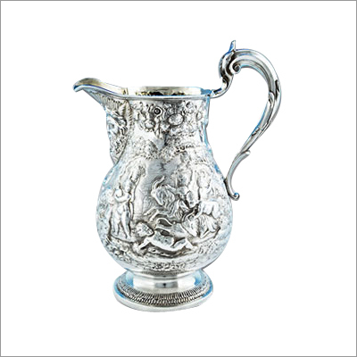 Silver Hammered Jug