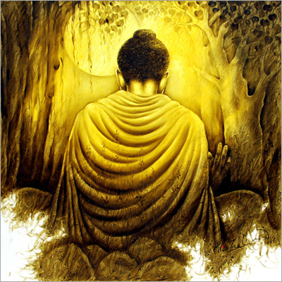Follow Me Buddha Paintings (SOLD)