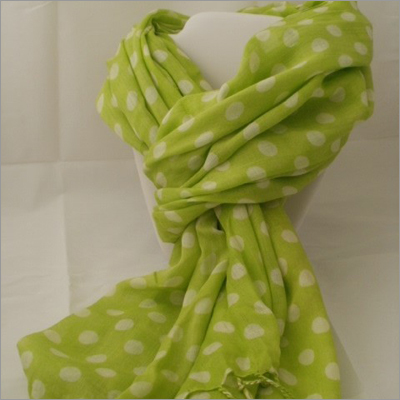 Lime Spotty Scarf