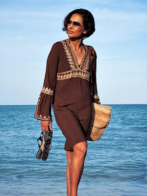 Embroidered Beach Cotton Kurta