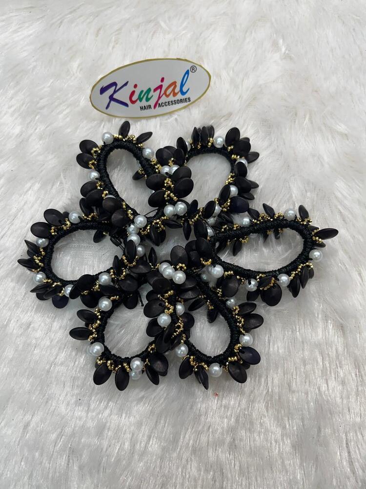 Knitted Beaded Fancy Hair Ruffles