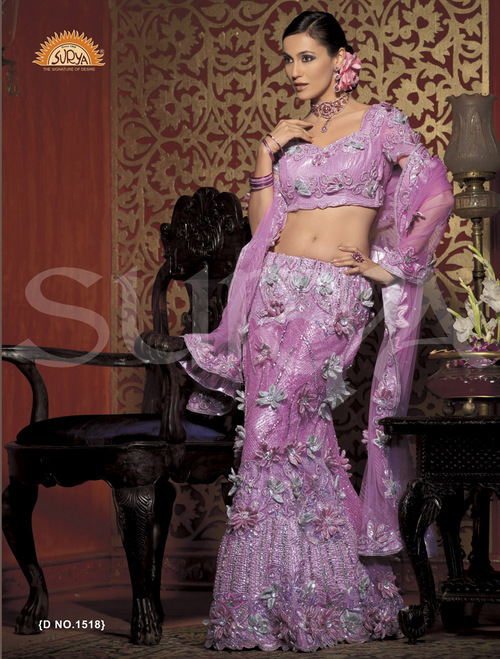 Party Wear Net Lehenga
