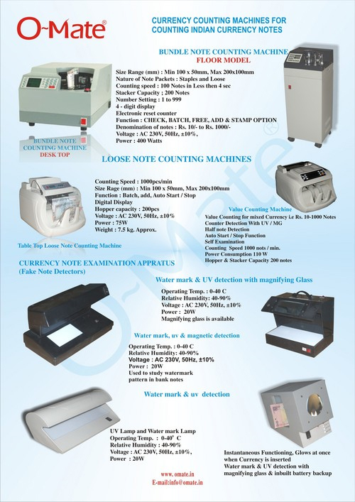 Indian Currency Counting Machines 