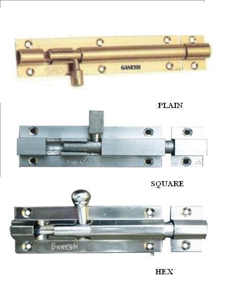 Plain Hex Tower Bolt