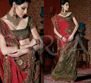 Embroidery Wedding Saree