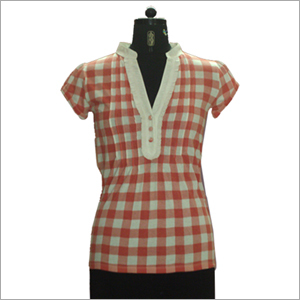 Half Sleeves Checked T-Shirt