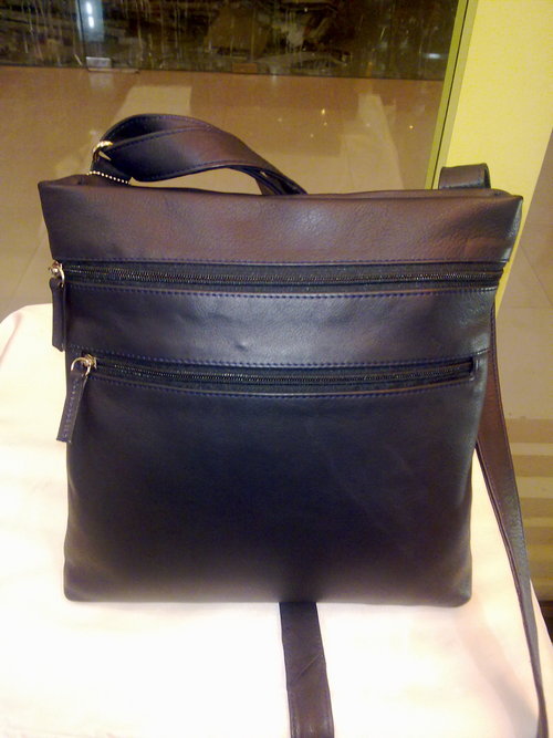 Leather Purses - Genuine Leather, 12x10x5 Inches, Black | Stylish Design, Multiple Pockets, Strong Handles