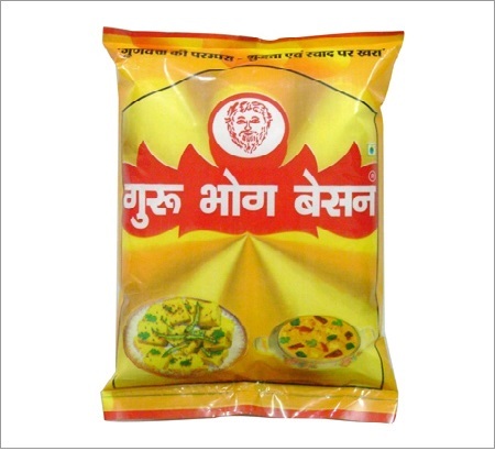 Yellow Besan Laminated Packing Pouch