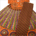 Fancy Ghagra Choli - Silk Blend, 40-44 Inches, Orange | Comfortable Fit, Elegant Design, Intricate Mirror Embroidery, Stylish Look, Customizable Size