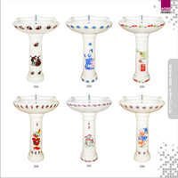 Multi Color Sticker Design Wash Basin Pedestal