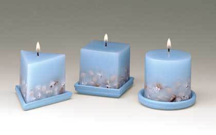 Seashell Design Candles