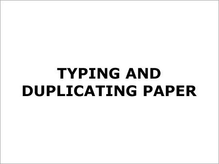 Typing Duplicating Paper