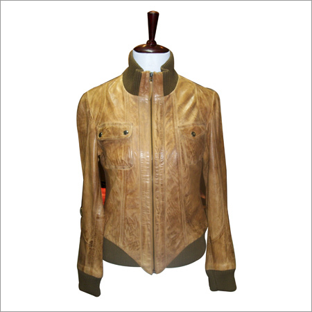Leather Garments - Genuine Leather, S-XL, Tan | Zipper Closure, Durable, Weather Resistant, Cotton Lining, 2 Pockets