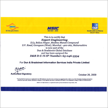 D&B Certificate