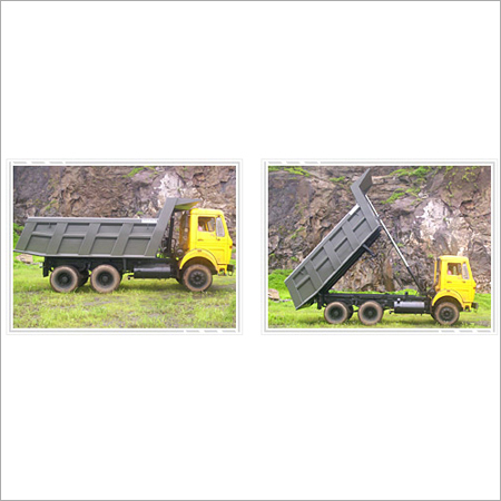 Rock Body Trailer - 12 Cum Steel Body, Sandwich Floor, Hyva FE-149 Hoist | Shock Absorption, Reinforced Panels, 49° Tipping Angle