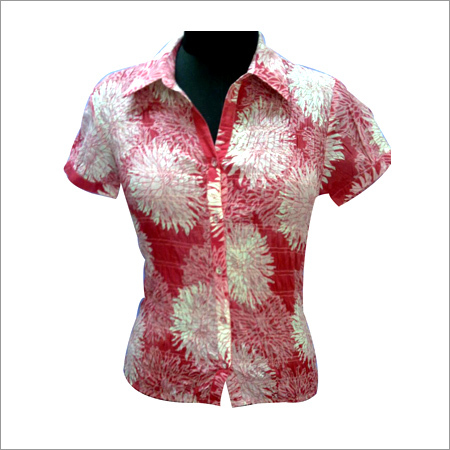 Cotton Printed Woven Ladies Blouse