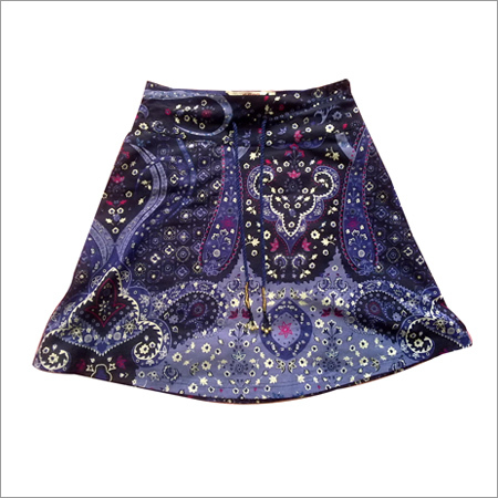 100% Cotton P/L Woven Ladies Print Short Skirt
