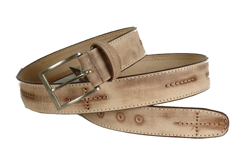 Leather Belt - 110cm Length, 3.5cm Width, Beige Color | Classic Style, Comfortable Fit, Durable Leather, Strong Metal Buckle, Stylish Design