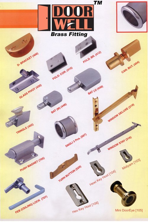 Brass Glass & Door Fitting Accessories