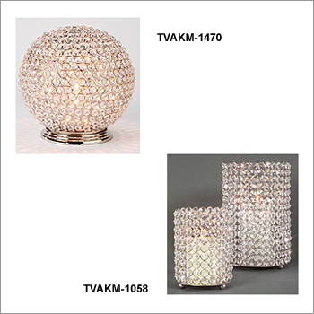Votive Candle Holders - Crystal & Aluminium, 6-15 Inches, Silver Finish | Elegant Design, Durable, Versatile Use