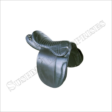 Leather Saddle - Buffalo Leather 14"-17" , Close Contact HD Foam Seat Soft Leather Knee Pads Custom Fit Wooden Tree