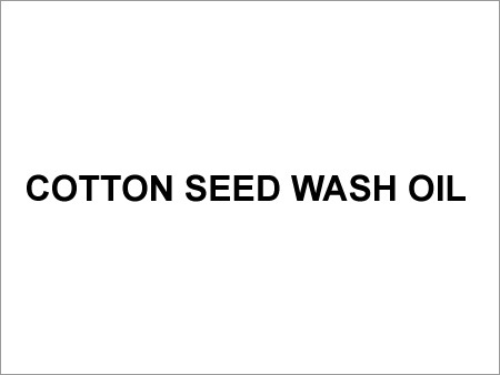 Cotton Seed Wash Oil