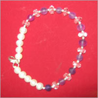 Crystal Pearl Amethyst Bracelet 