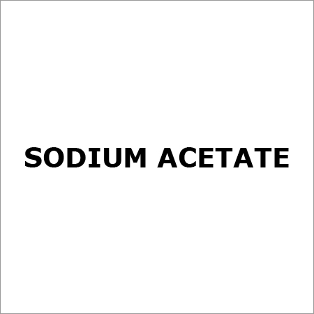 Sodium Acetate - White Crystalline Powder, Chemical Formula CH3COONa, Density 1.528 g/cm³ | Neutralizes Acid, Photoresist Agent, Pickling Agent, Retards Vulcanization