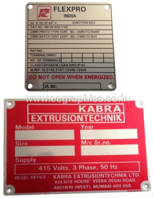 Aluminum Name plates