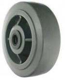 Polyurethane 3 Inch Gray Wheel - Ball Bearing, 85A Hardness, 300 lbs Load Capacity, Smooth Rolling, Bolt Hole Mount
