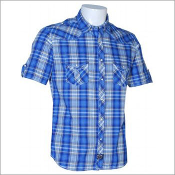 Blue Fancy Check Shirt