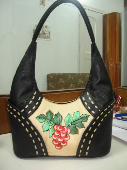 Hand Painted Leather Bag