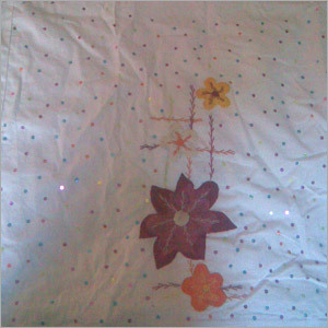 Flower Sequin Thread Work
