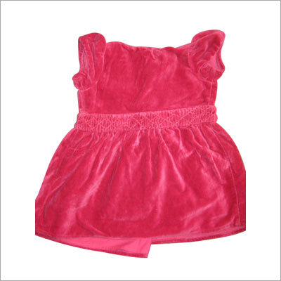 Kids Velvet Embroidered Frock