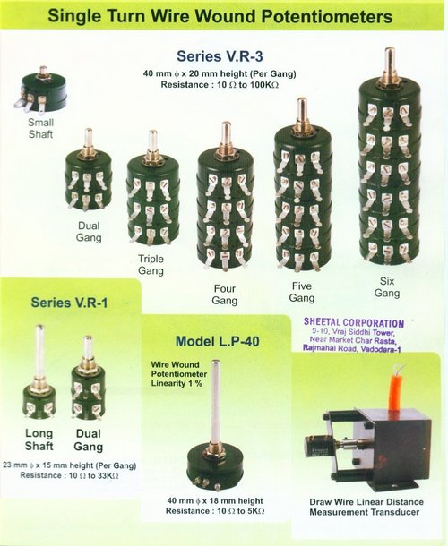 Single Turn Wire Wound Potentiometers