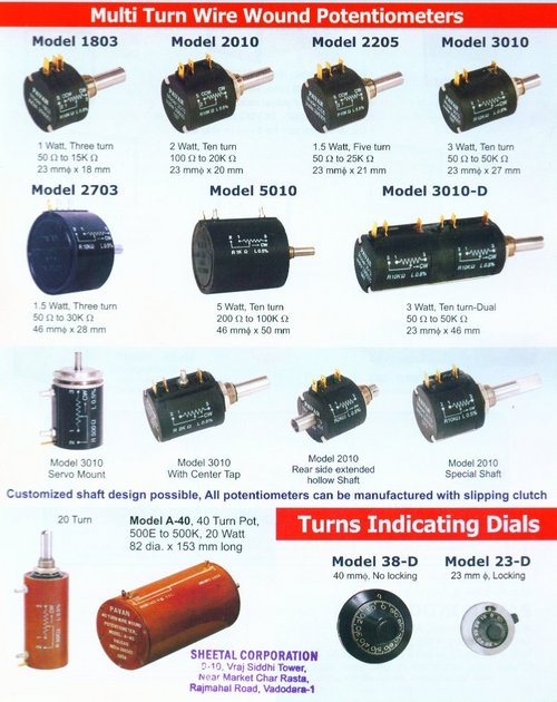 Multi Turn Wire Wound Potentiometers