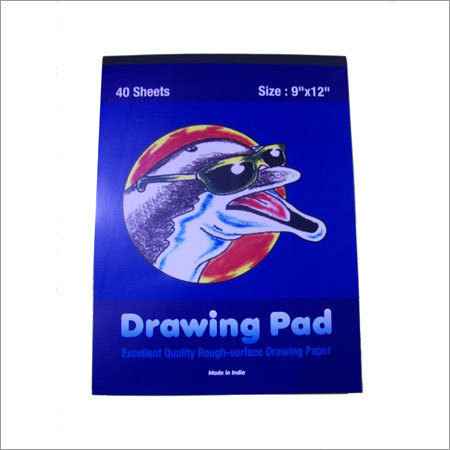 Drawing-Pad - Paper, A4 Size, Blue | Smooth Surface, Durable Sheets, Versatile Use, Saddle Stitch Binding