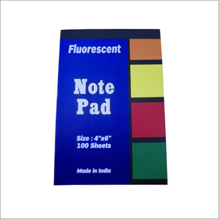 Note Pad - Paper Cardboard, 4"x6", Blue, 100 Sheets | Convenient Writing, Portable Design, Durable Paper, Organized Notes