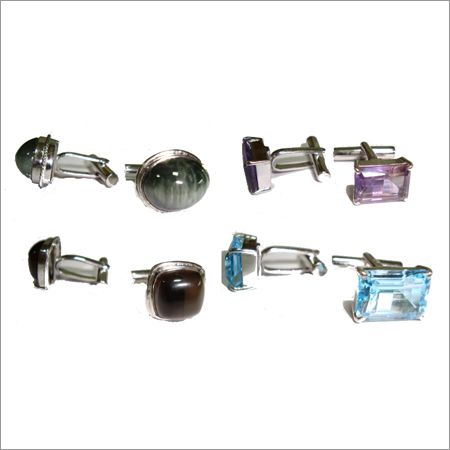 Semi Precious Stone Cuff Links